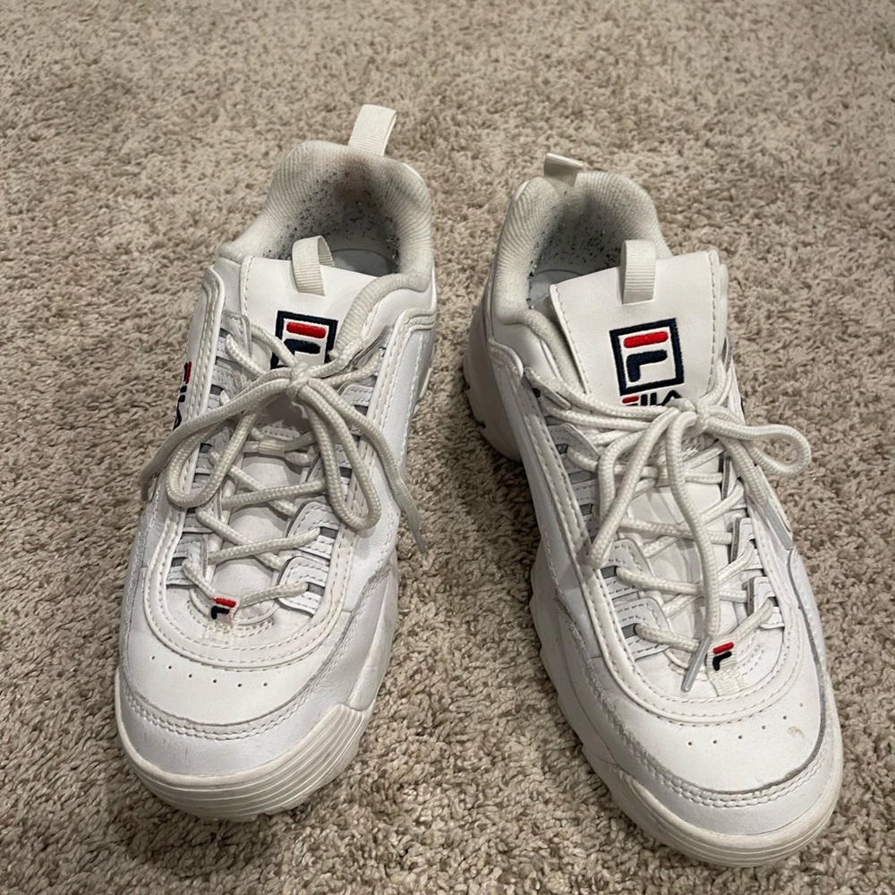Fila white sneakers size 9.5